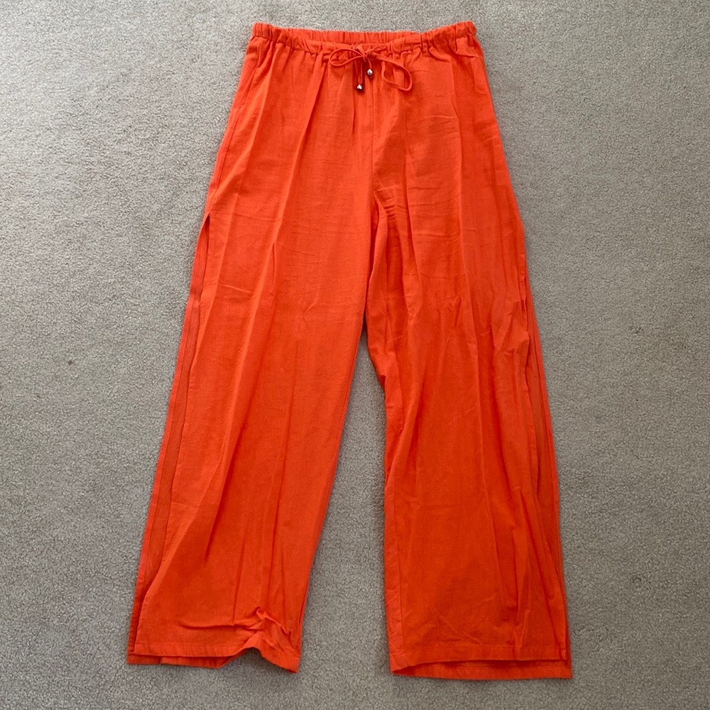 Orange Linen Pants
